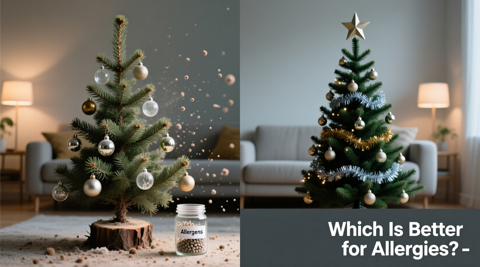 christmas tree vs artificial tree which one is actually better for allergies