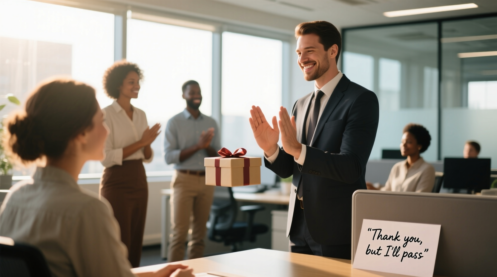 how to politely decline gift exchanges at work without awkwardness