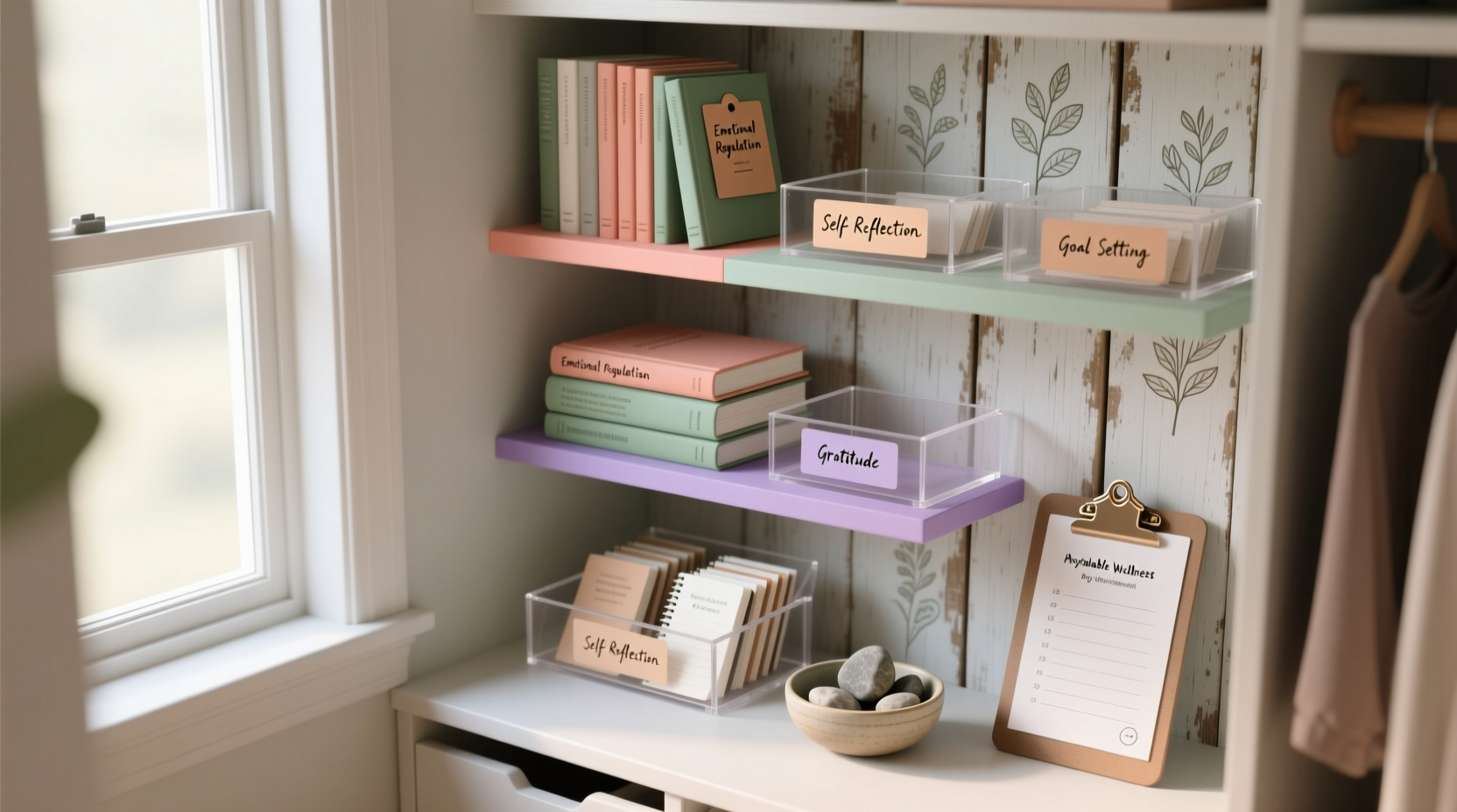 closet organization tips for psychology workbooks