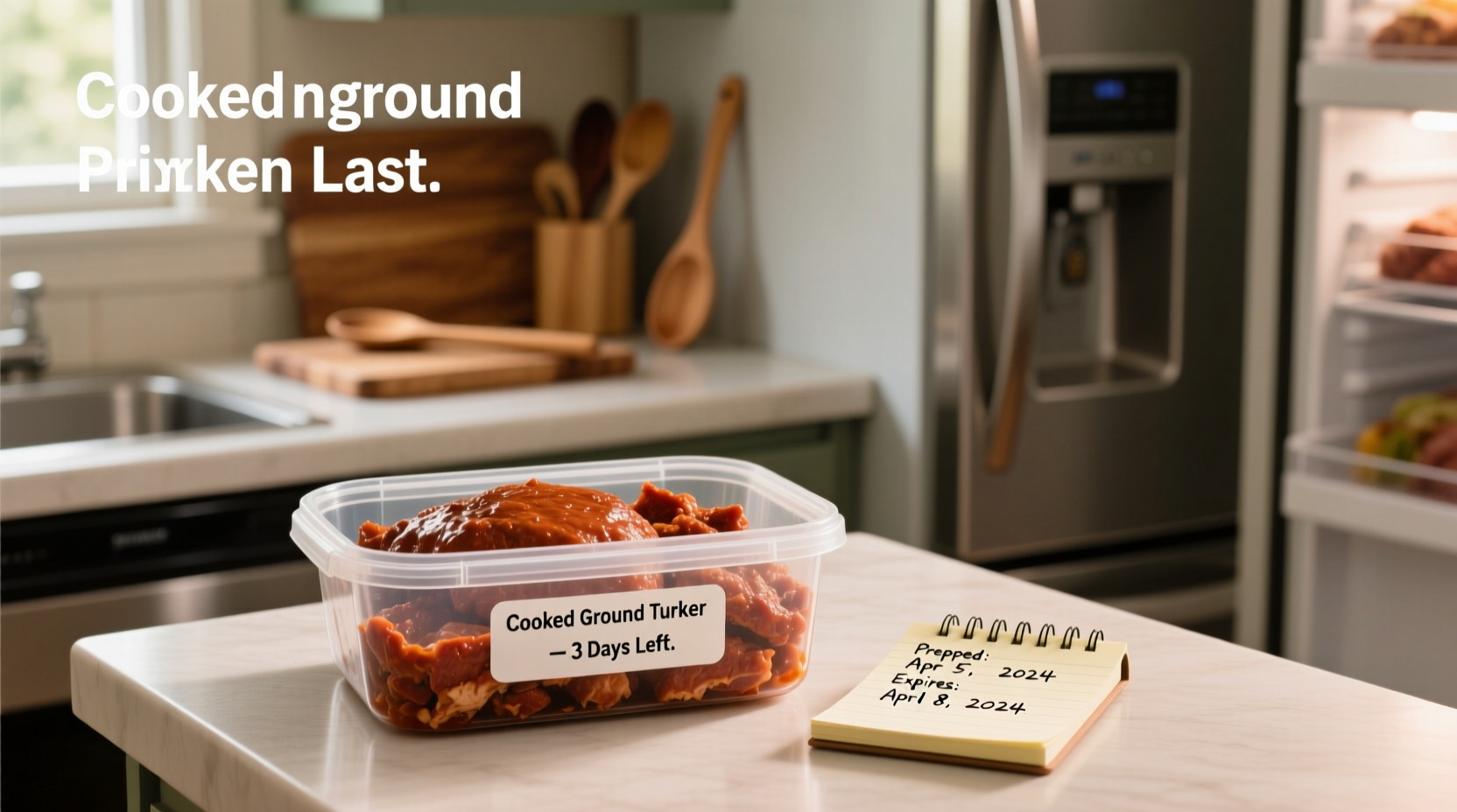 how long does cooked ground turkey last in the fridge