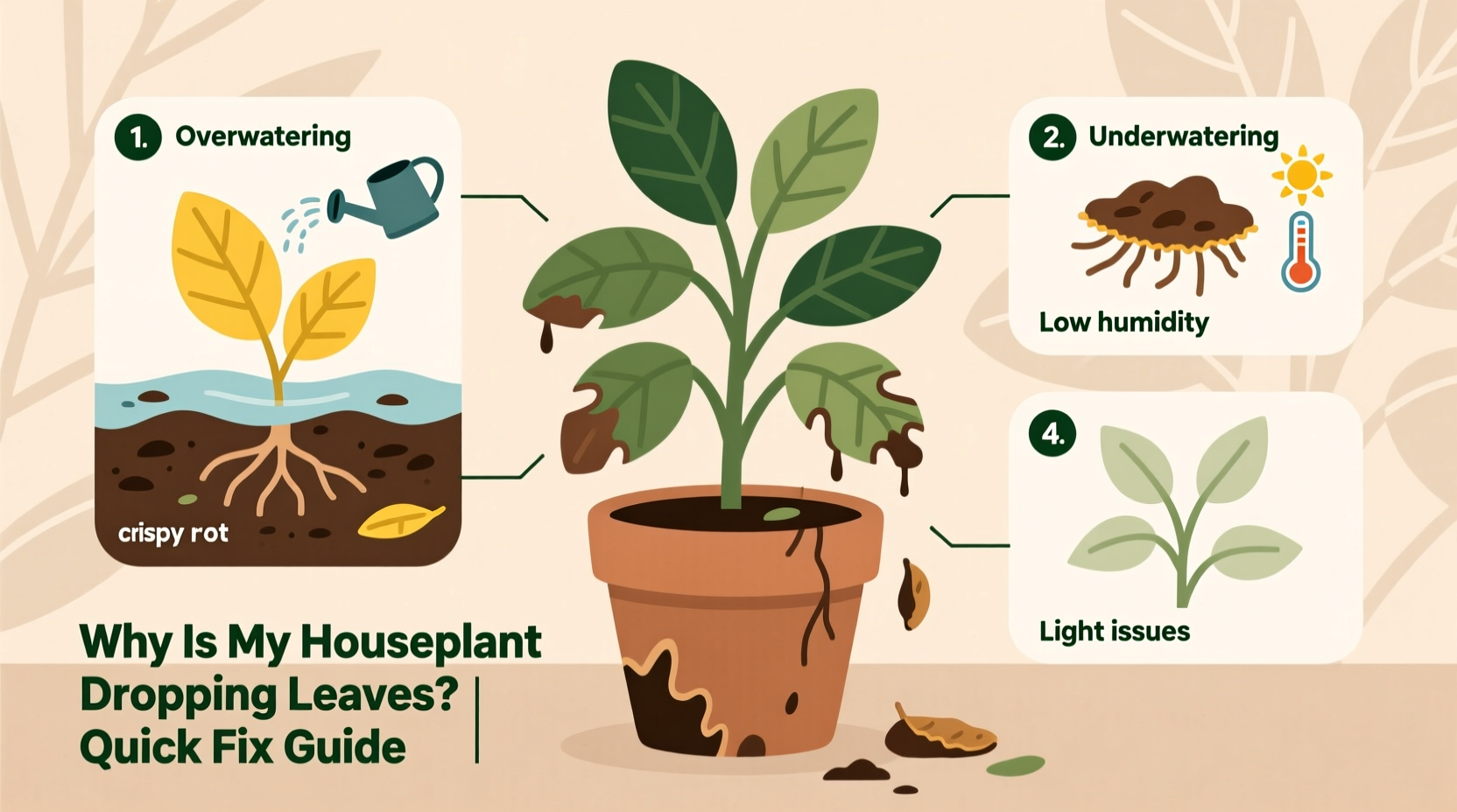 why is my houseplant dropping leaves suddenly troubleshooting guide