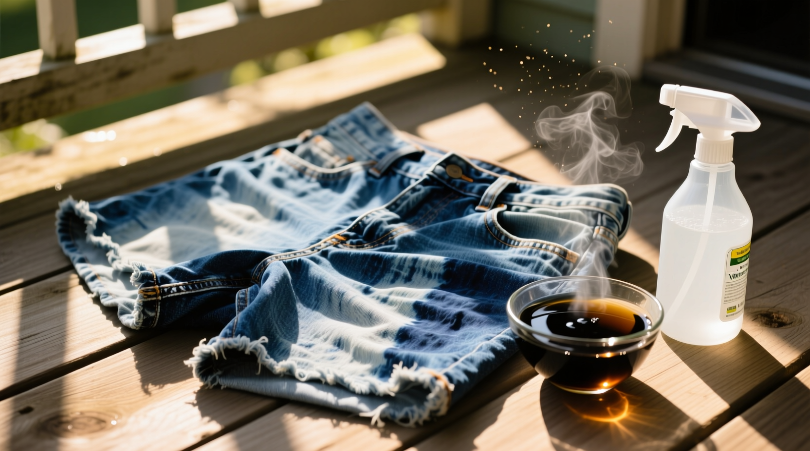 how to revive faded denim shorts naturally