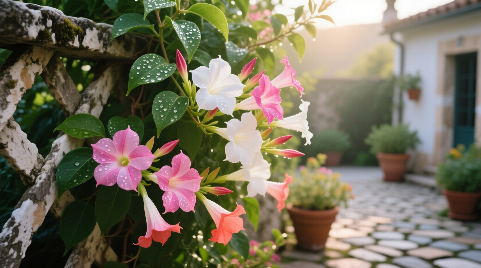 when do mandevilla bloom