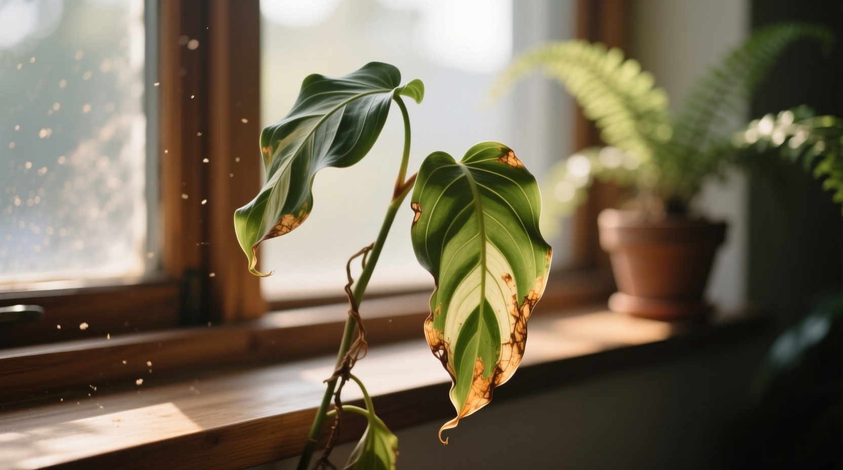 drooping wilting prayer plant leaves