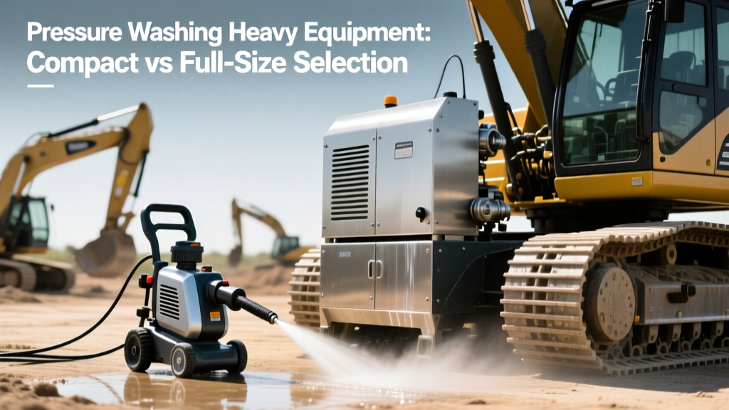 Pressure Washing Heavy Equipment: Compact vs Full-Size Selection