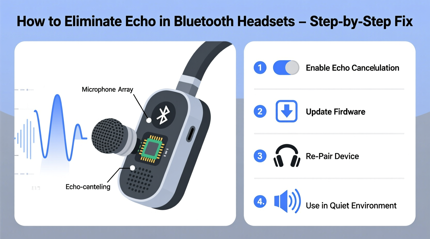 why does my bluetooth headset have an echo during calls how to remove it