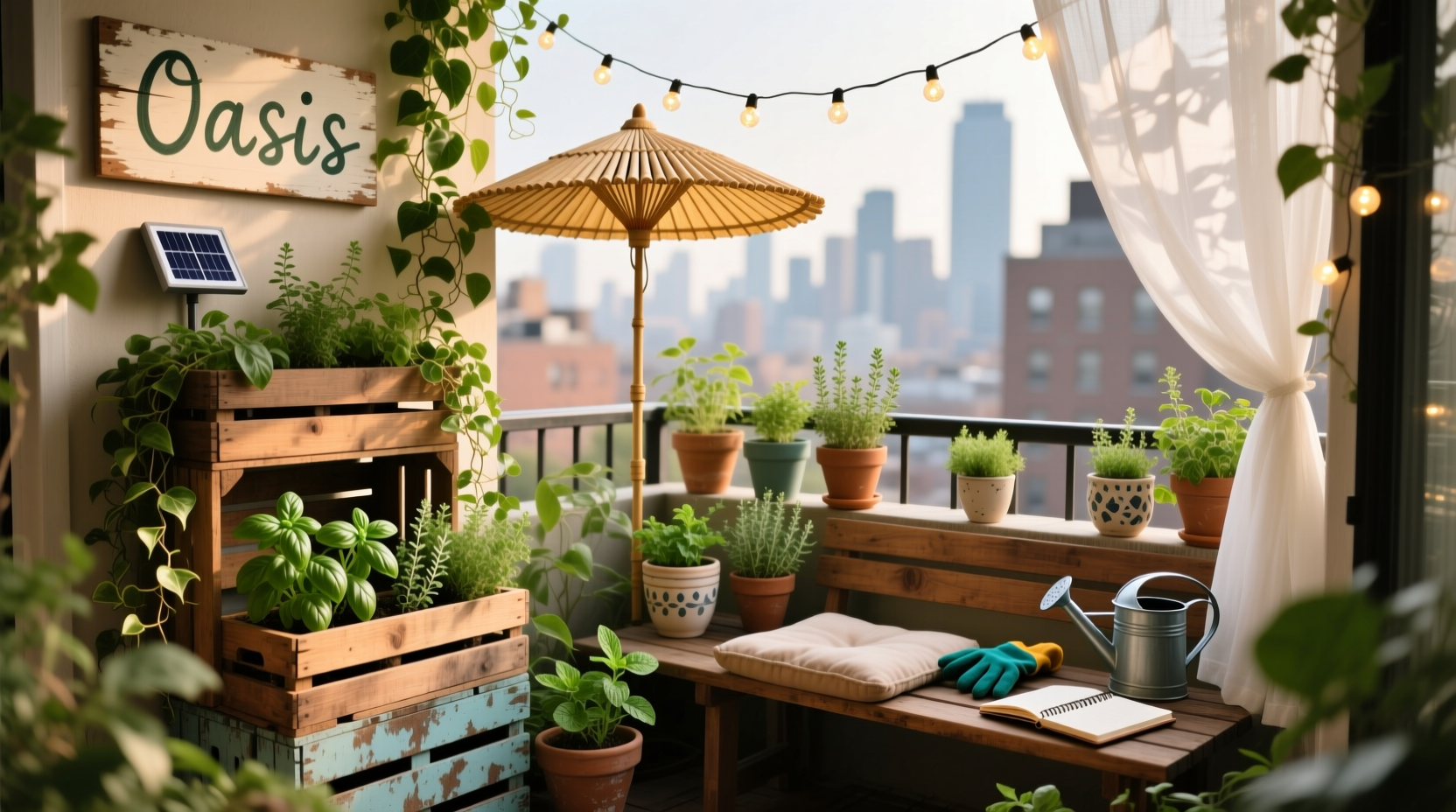 how to make your balcony feel like a garden oasis on a tight budget