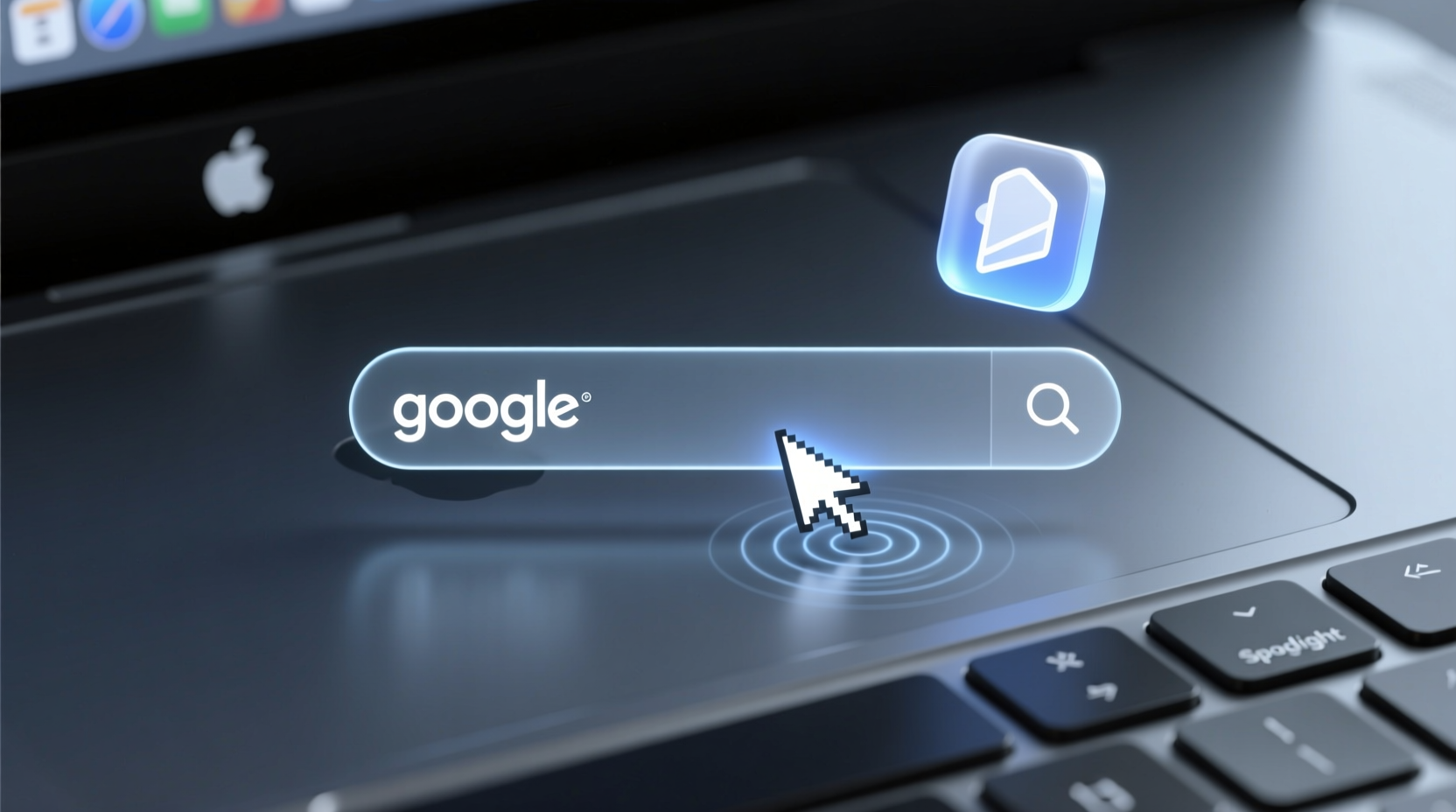 google directly from macos spotlight using this keyboar