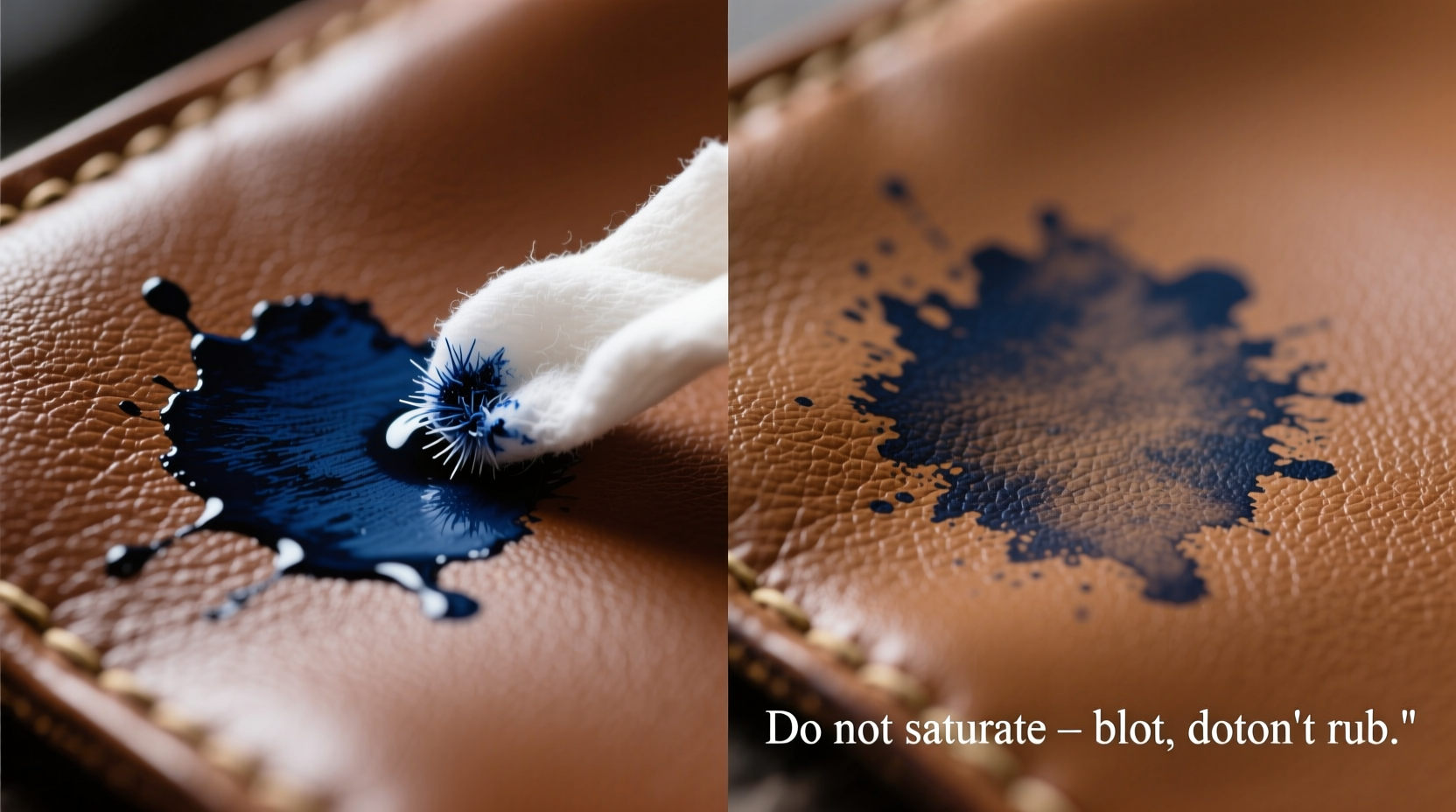 how to remove ink stains from leather without discoloring it