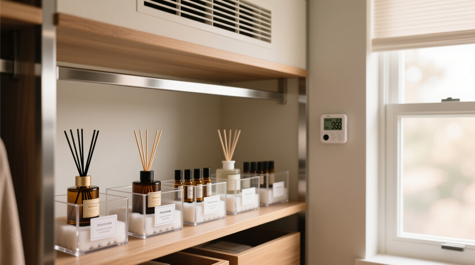closet organization tips for diffusers rollerballs