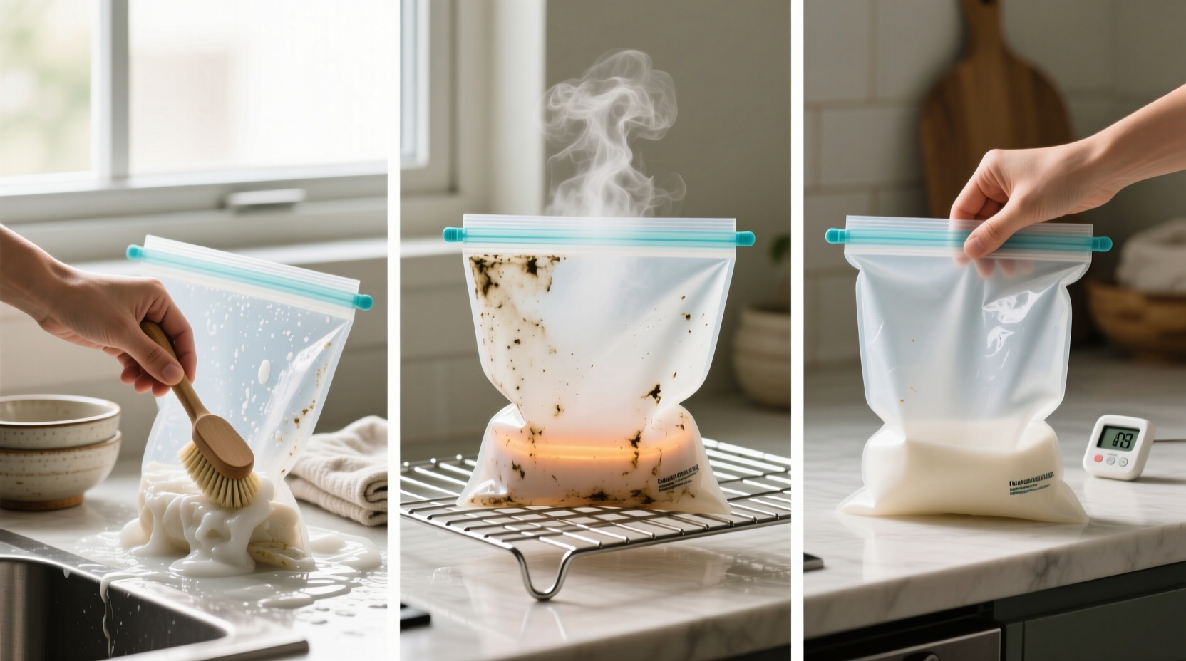 how to clean silicone bags after laundry