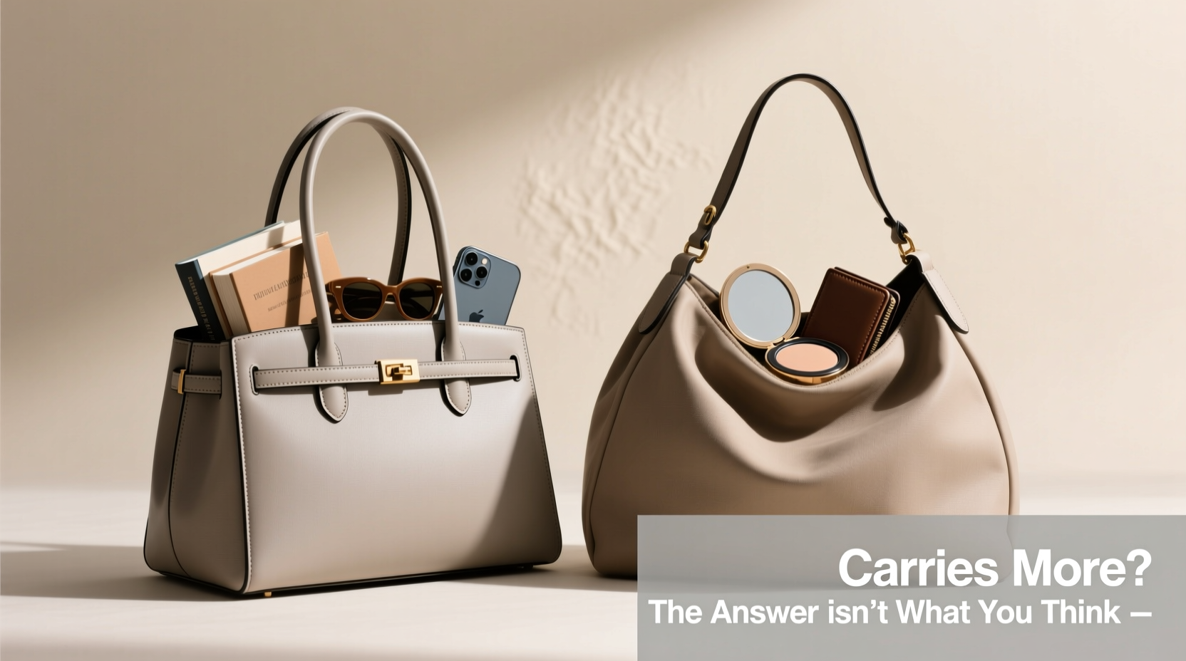 structured handbag vs slouchy hobo which carries more without looking bulky