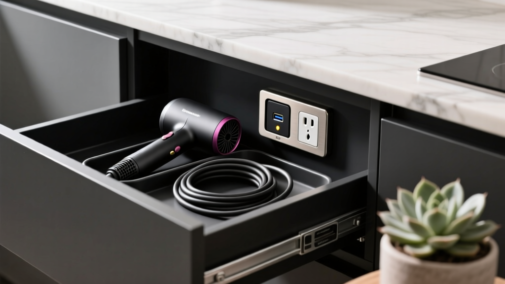 How to Safely Install a Drawer Outlet for Hair Dryers
