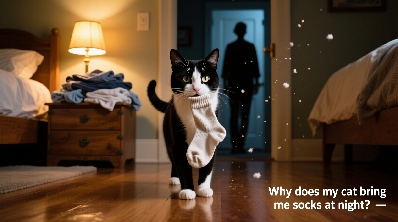 why does my cat bring me socks at night