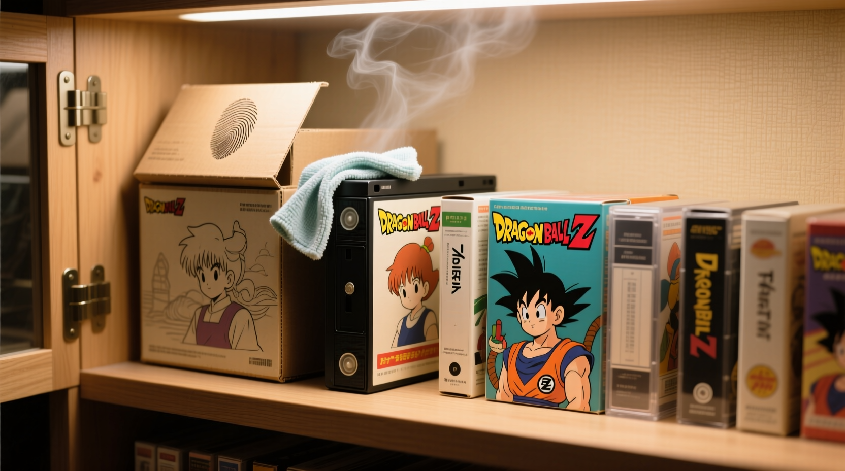 how to clean vintage anime vhs boxes safely