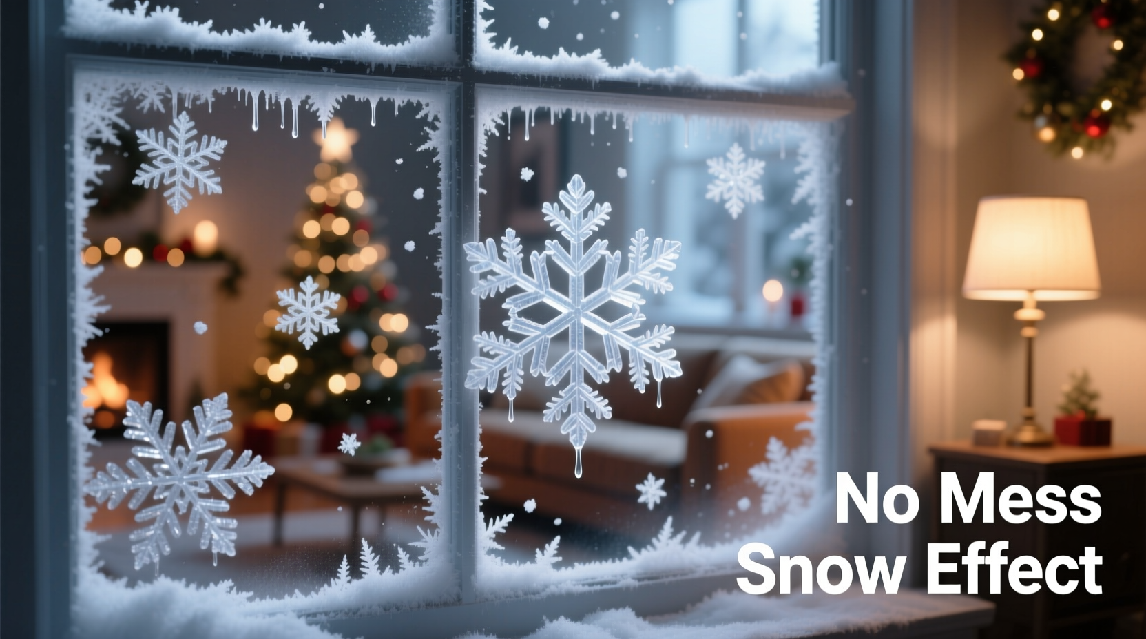 how to create a no mess artificial snow effect on windows and mirrors
