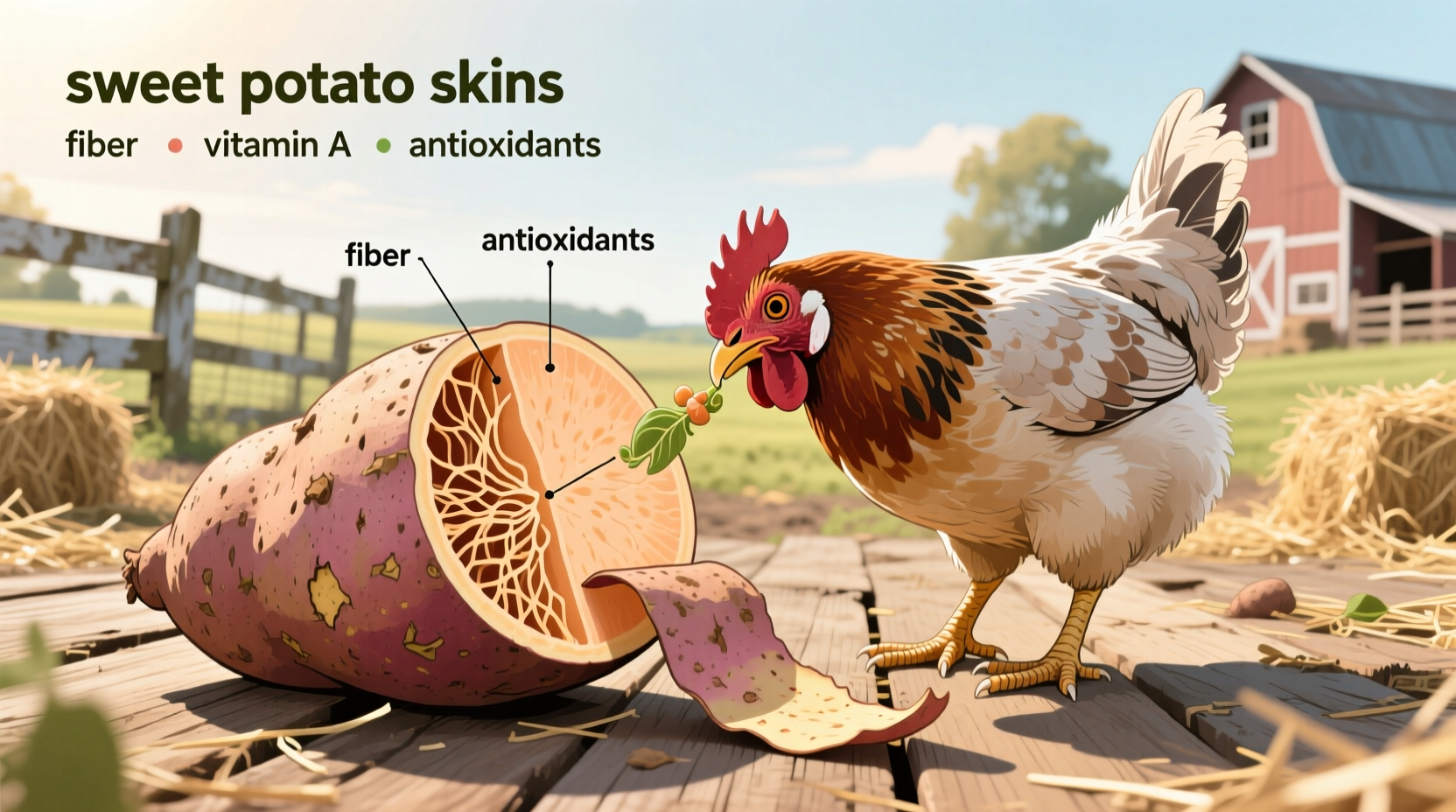 can chickens eat sweet potato skins