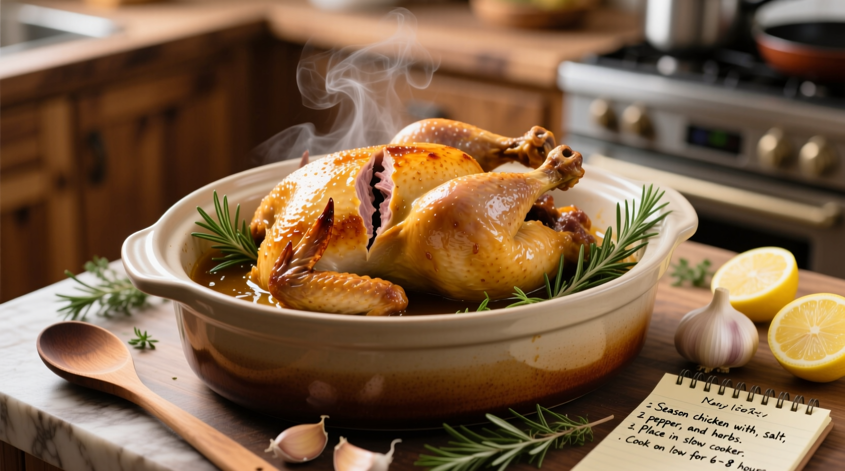 how to cook a whole chicken in a slow cooker