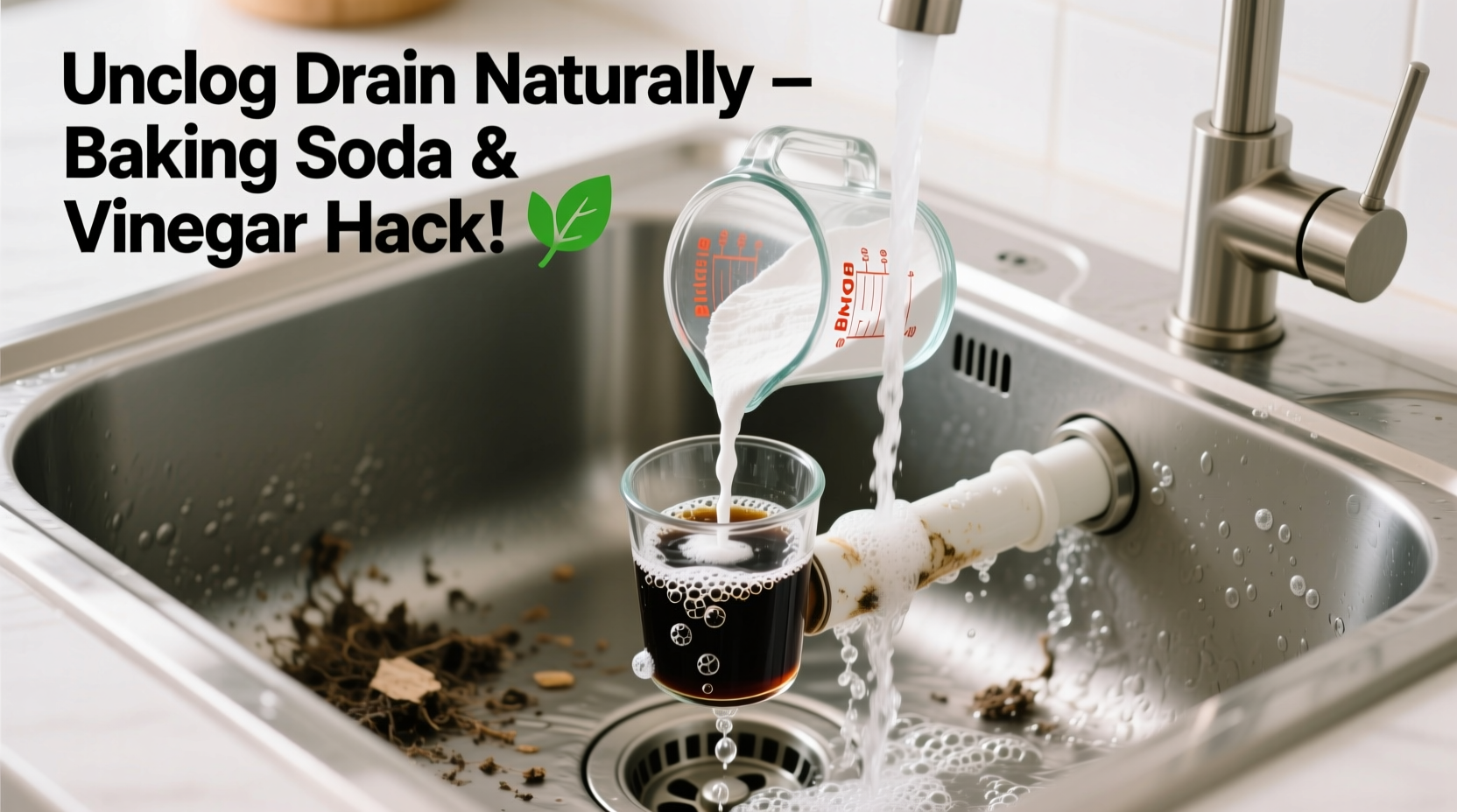 how to unclog a drain with baking soda and vinegar eco friendly hacks