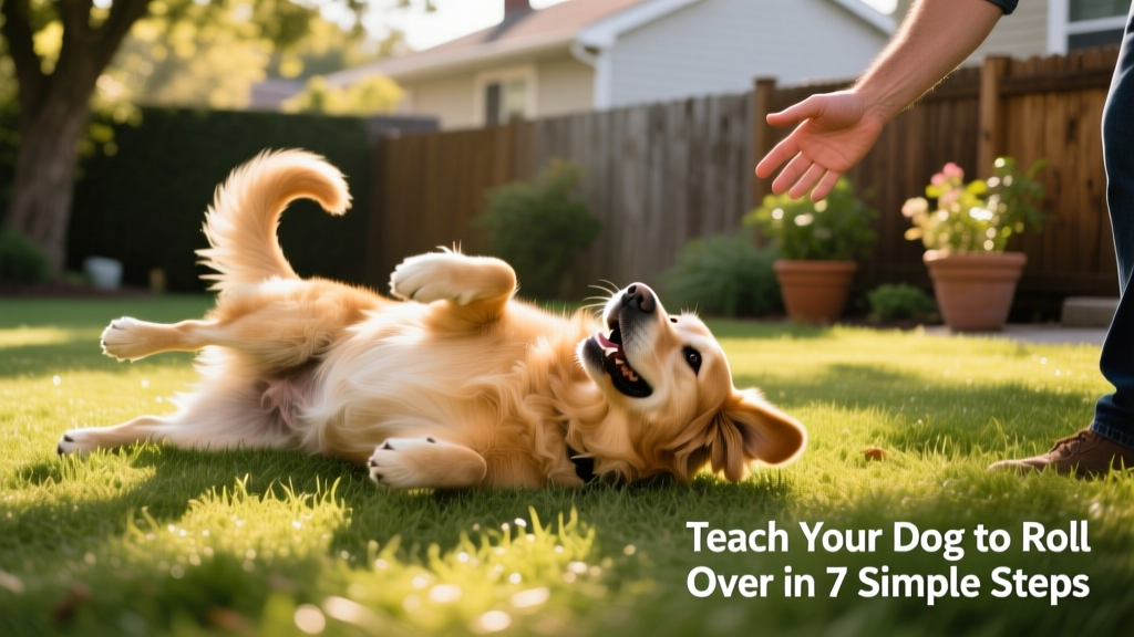 Dog mid-roll, belly exposed, tail curled slightly, ears relaxed—clearly engaged and enjoying the interaction