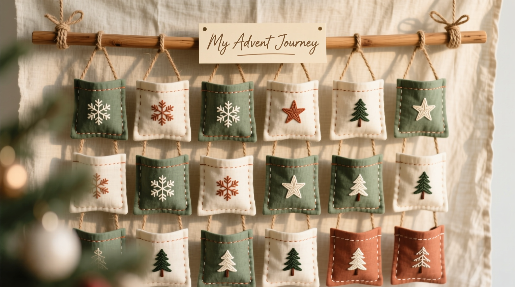 how to craft a diy advent calendar with reusable fabric pockets