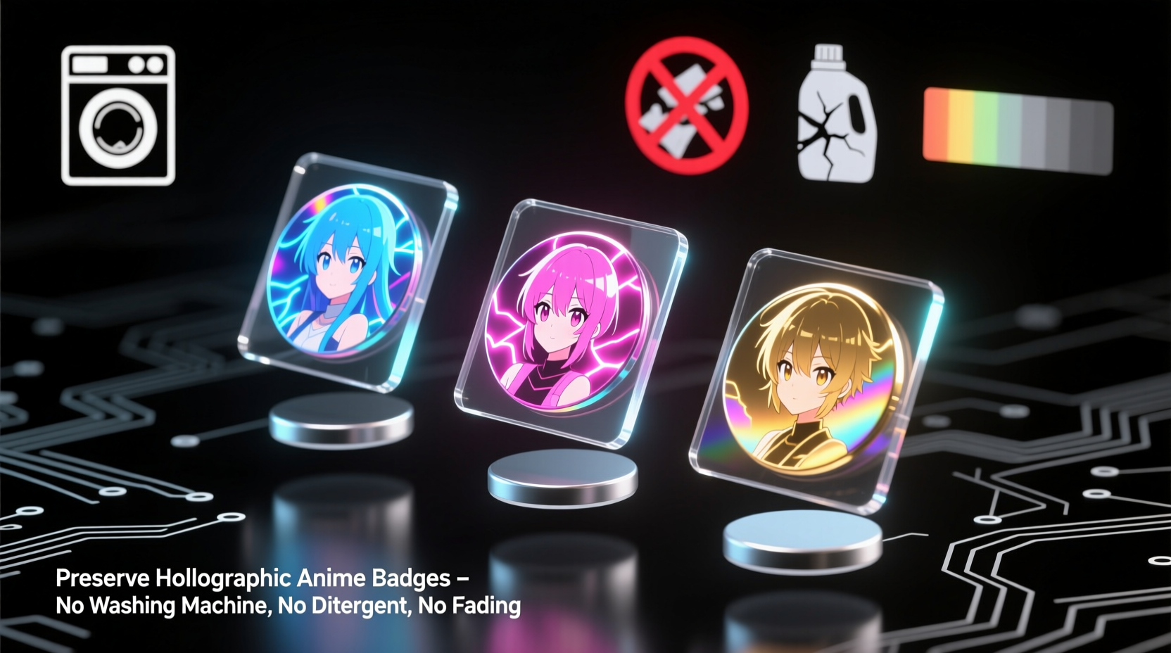how to wash anime convention badges safely