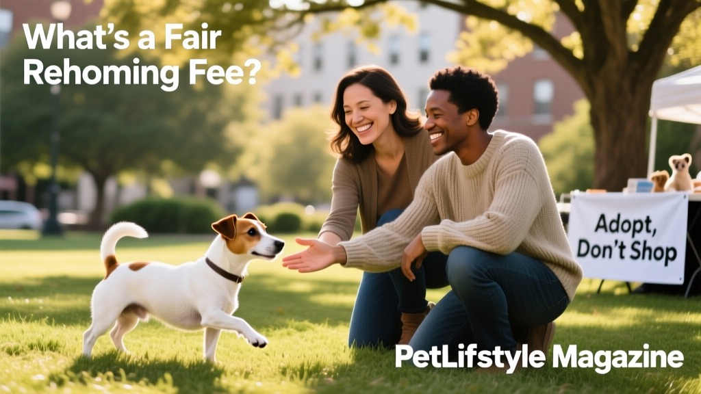 Two people smiling as they meet a friendly Jack Russell Terrier during a supervised meet-and-greet
