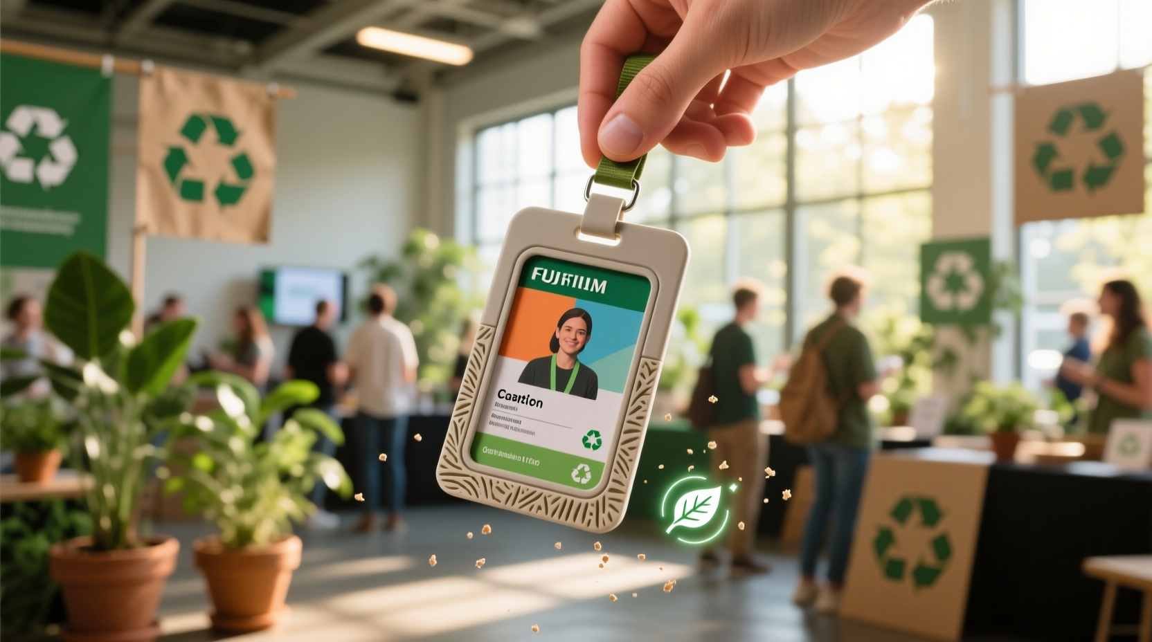 compostable badge holders beat bioplastic lanyards