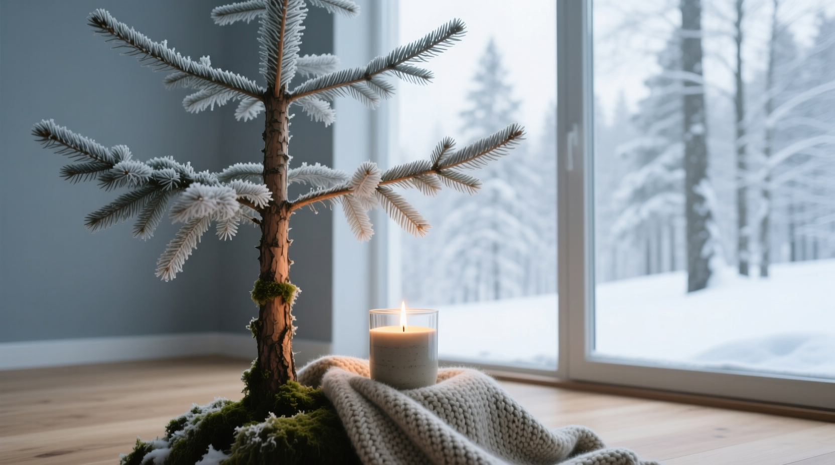 how to style a minimalist scandinavian tree with zero tinsel but maximum texture and warmth