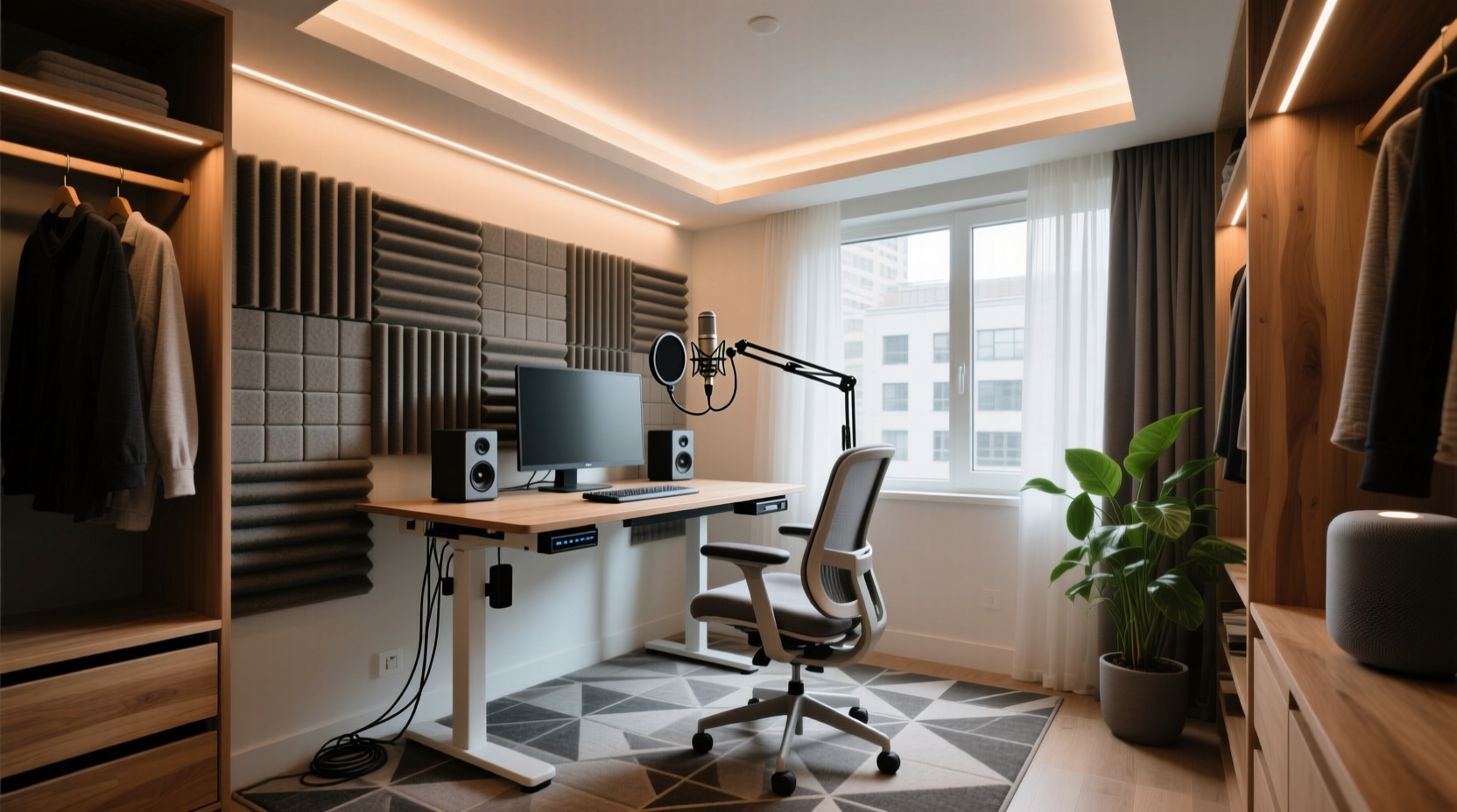 closet organization tips for a podcast nook