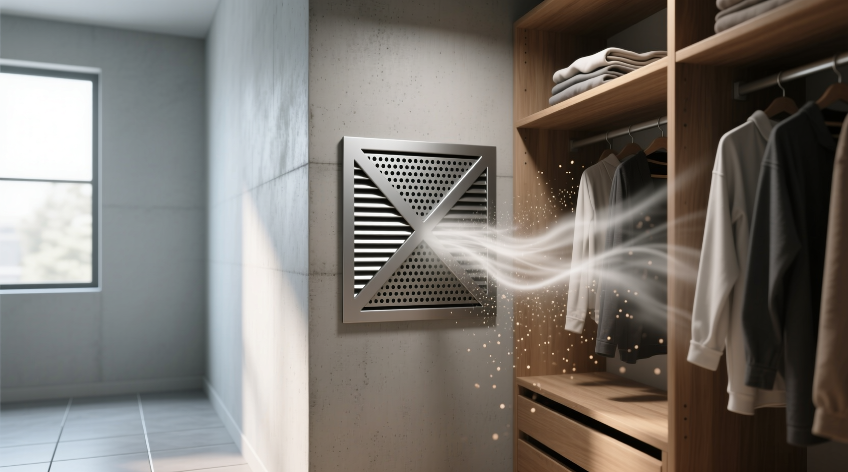 closet air circulation fans vs vent grilles