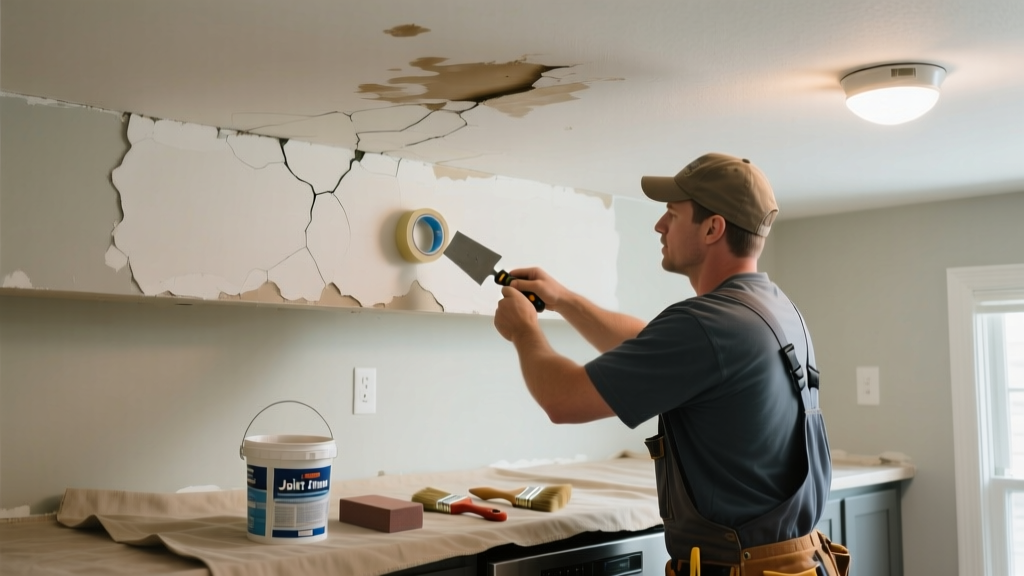 How to Fix a Stained Ceiling in the Kitchen