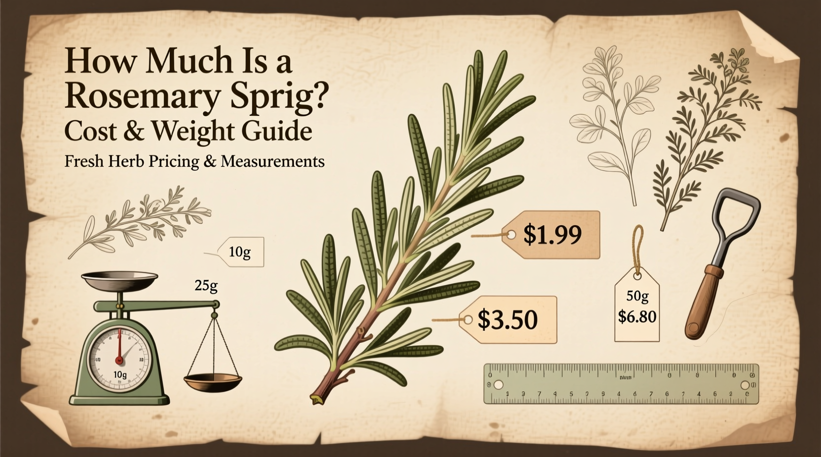 Rosemary Sprig Cost & Weight Guide | TheHomeSprouts