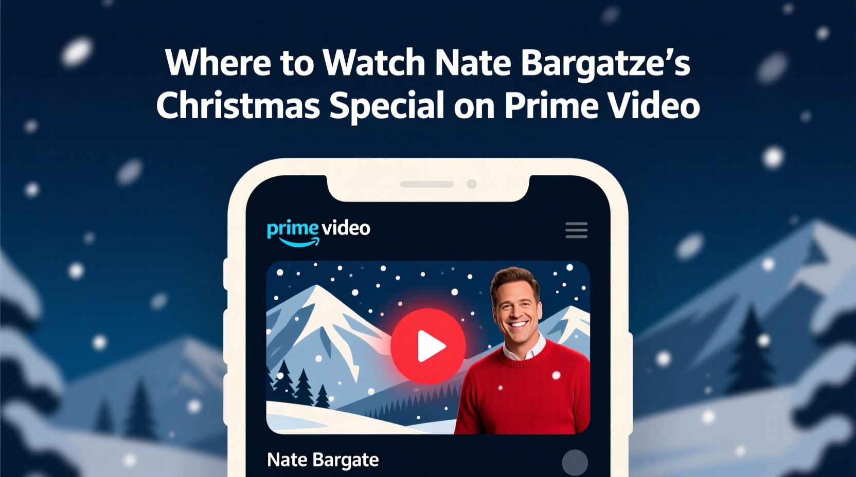 where to watch nate bargatze christmas special
