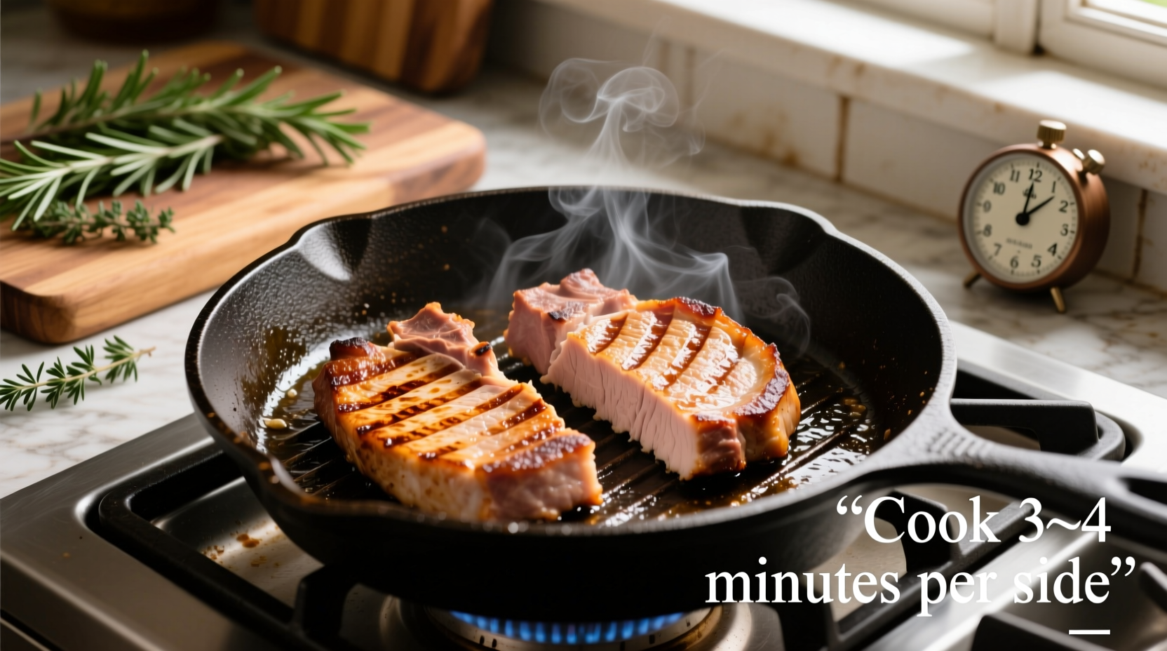 how long to cook thin pork chops
