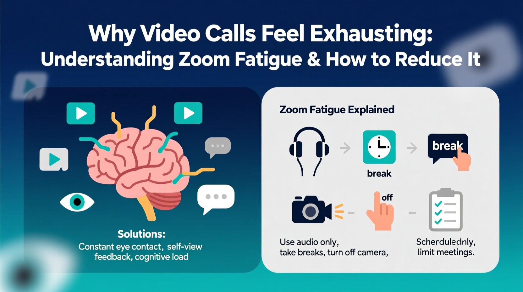 why do video calls feel exhausting zoom fatigue and how to reduce it