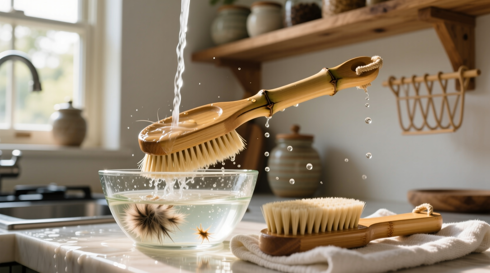 eco friendly cleaning tips for bamboo pet brushes