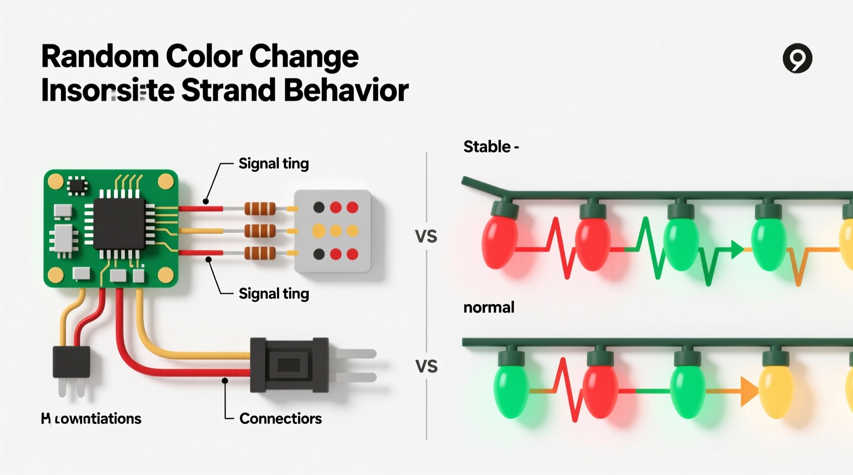 why do some christmas lights change color randomly fixing inconsistent strands