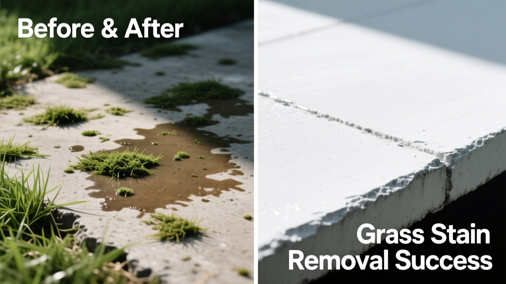 How to Remove Grass Stains from Concrete Surfaces
