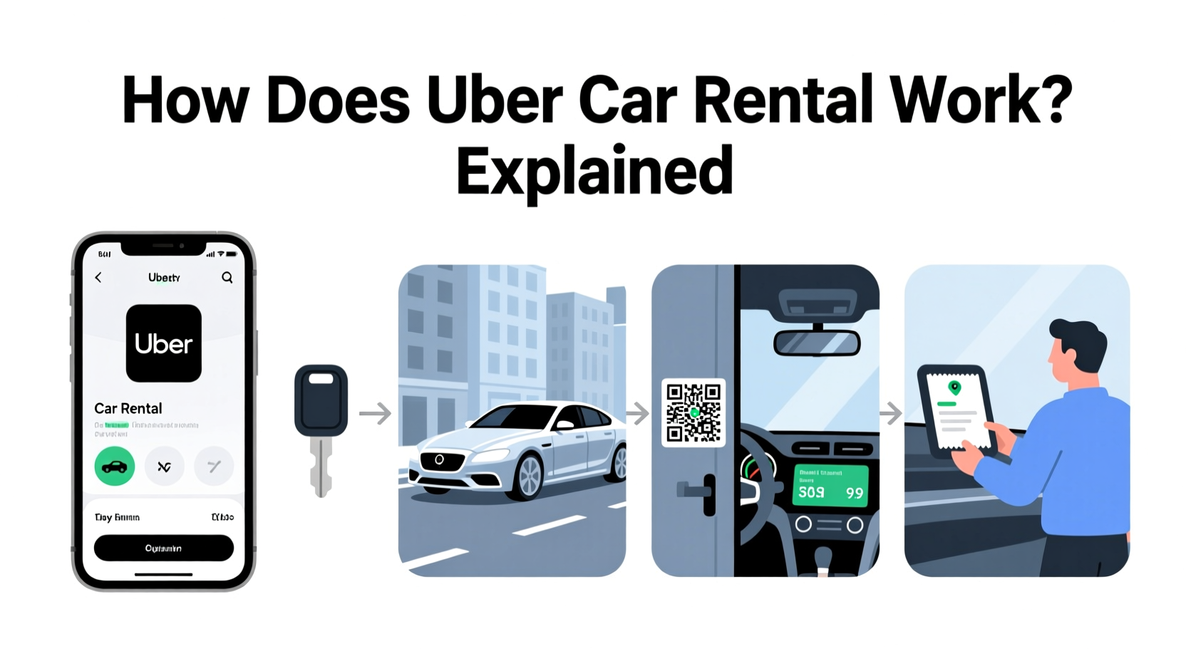 how does uber car rental work