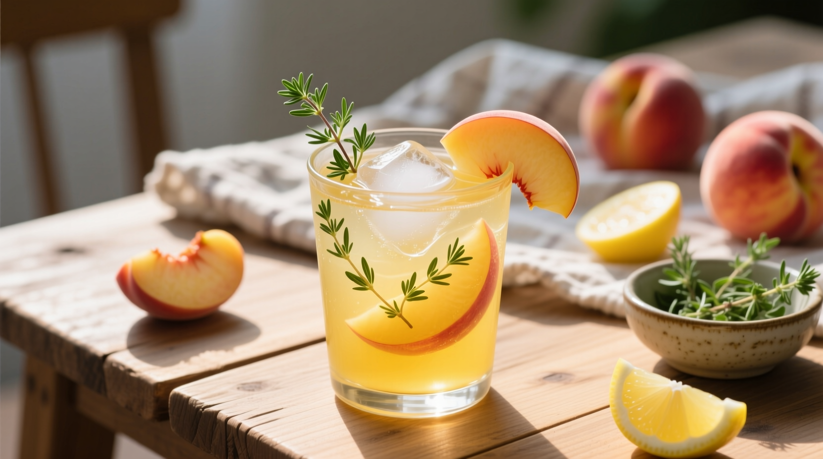 peach thyme lemonade recipe