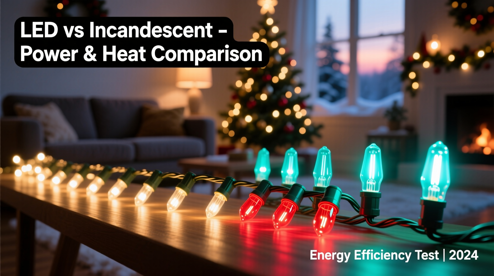 led vs incandescent christmas lights which burns hotter and uses more power