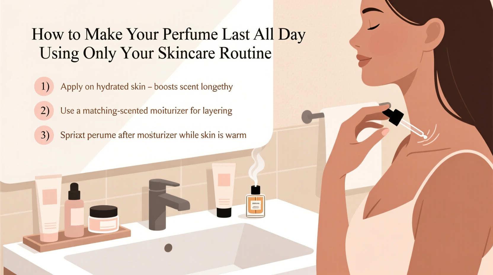how to make your perfume last all day using only your skincare routine