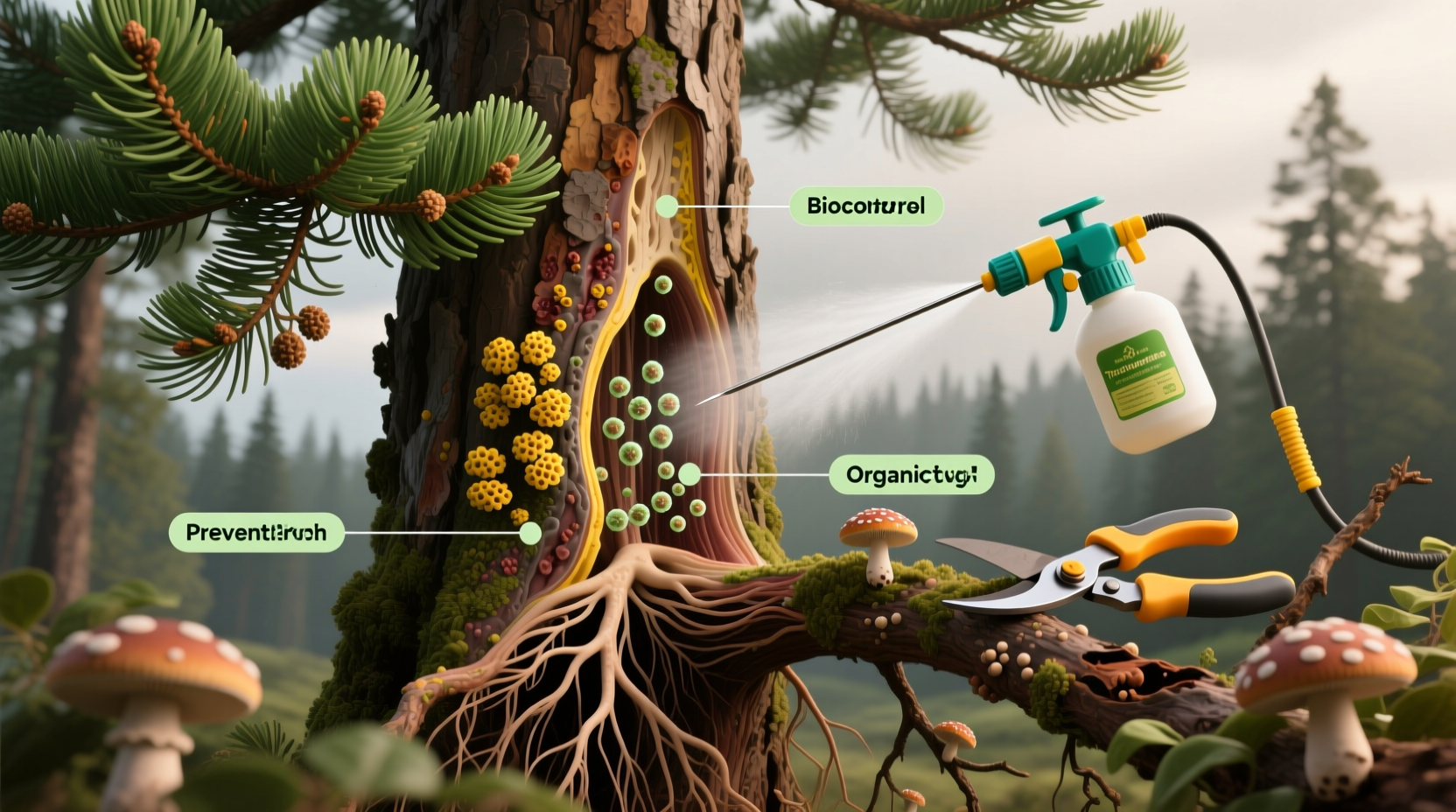 needle cast tree disease prevention and control