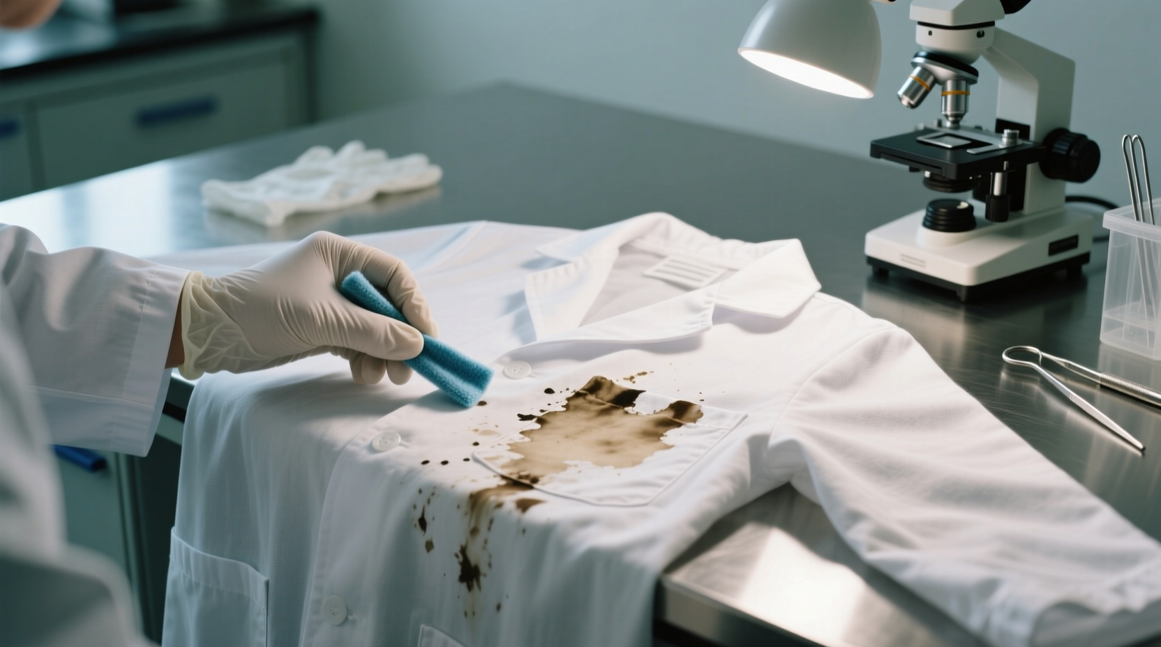 inkjet ink stain removal for cotton lab coats