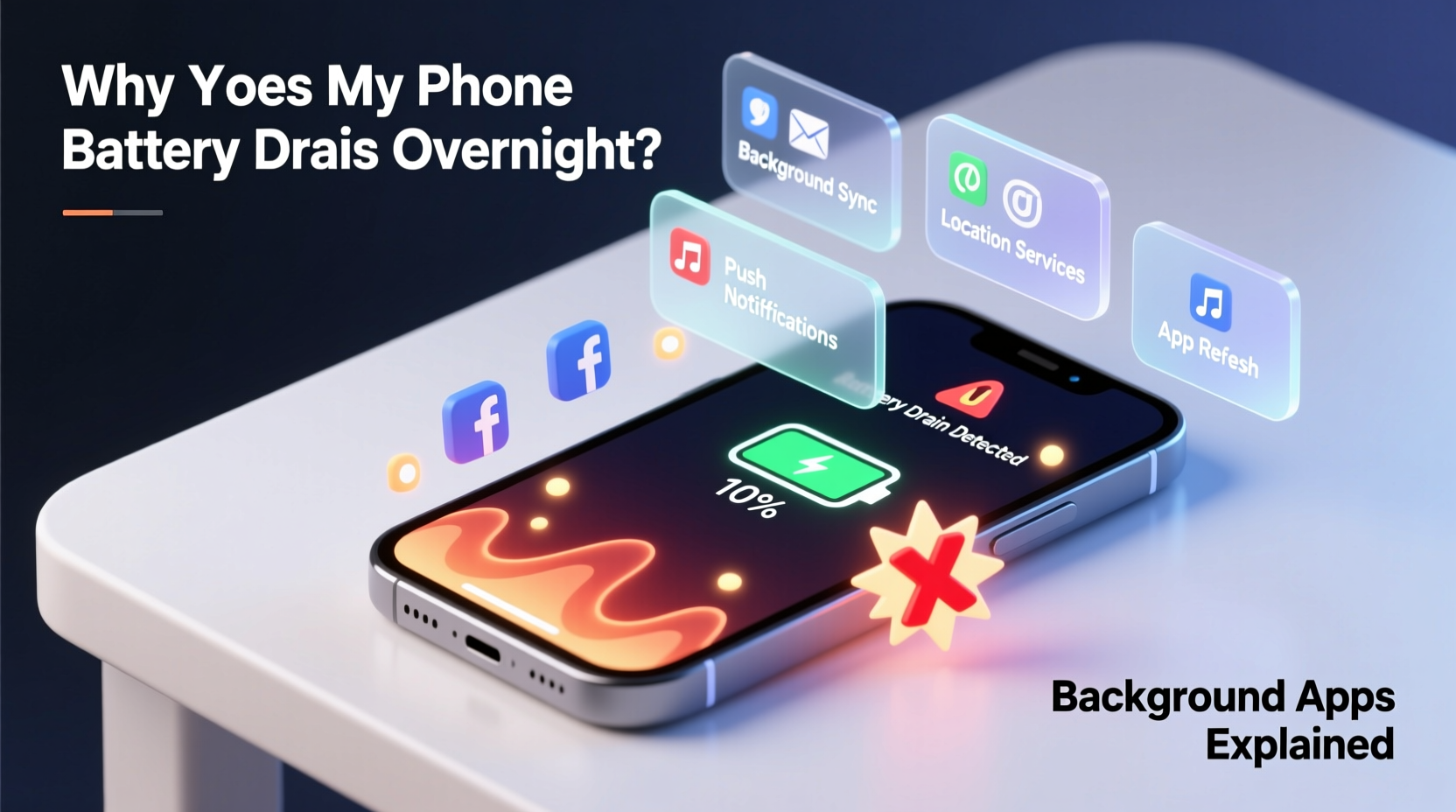 why does my phone battery drain overnight background apps explained
