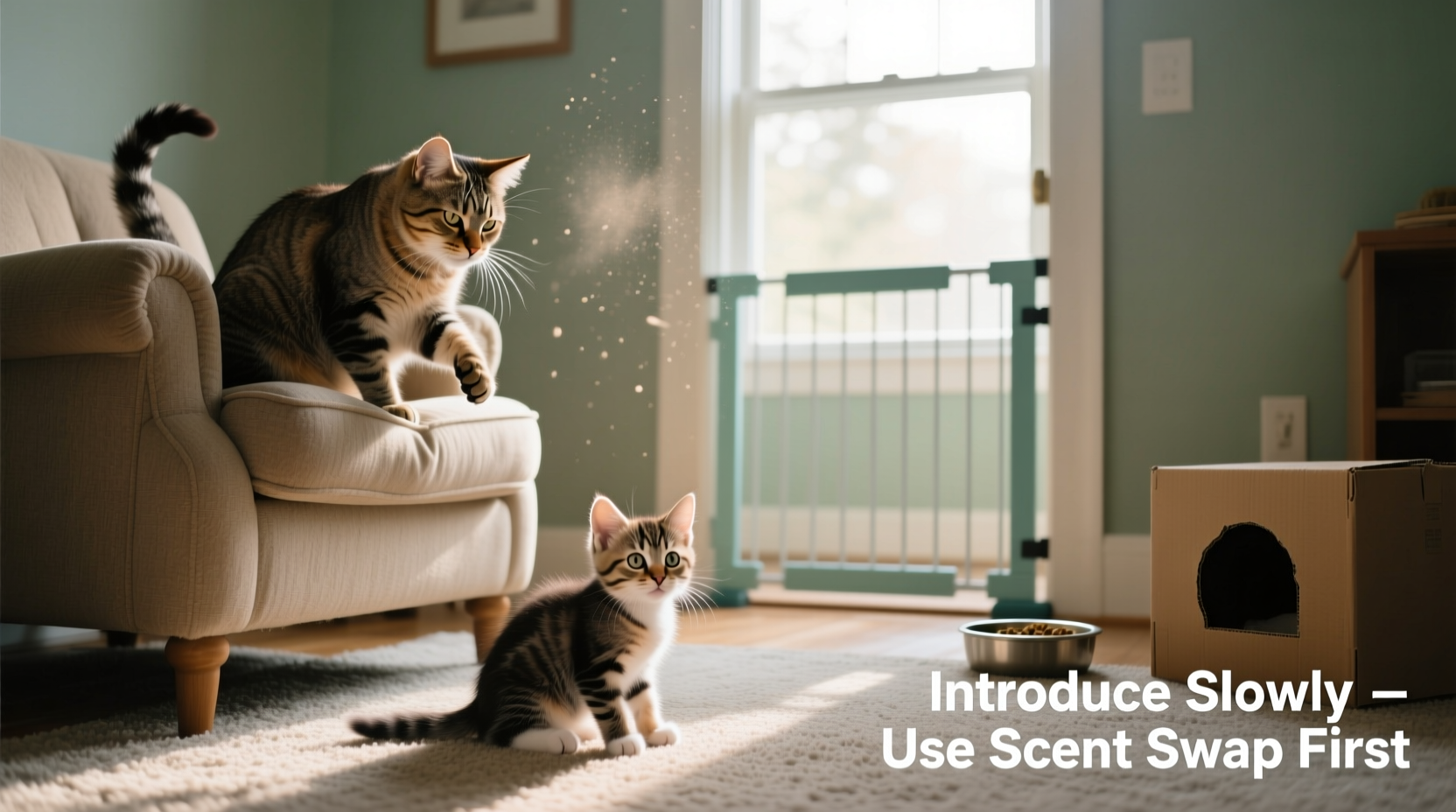 effective strategies to introduce a new kitten to an older grumpy cat