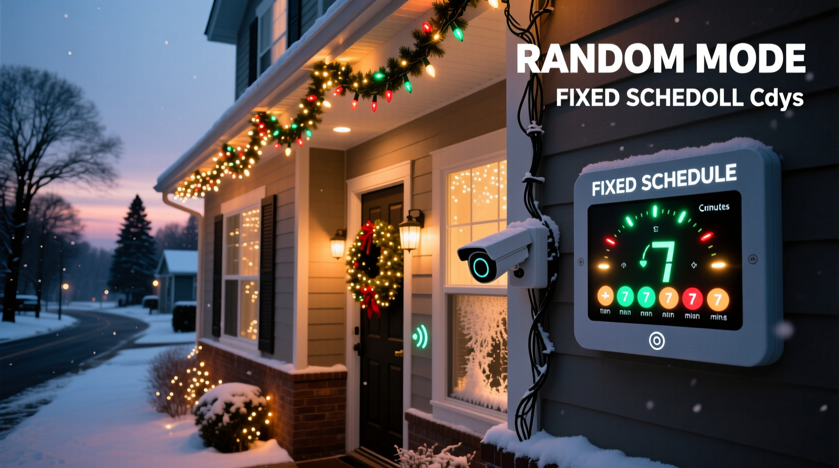 christmas light timers with random mode vs fixed schedules which deters burglars