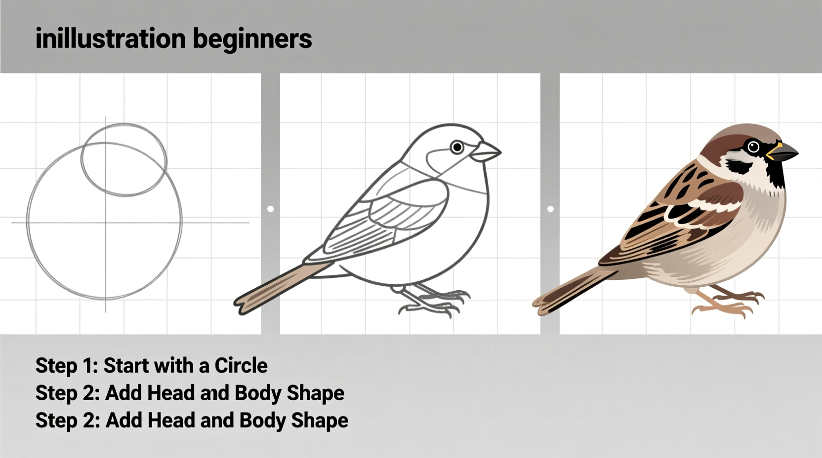 how to draw a bird