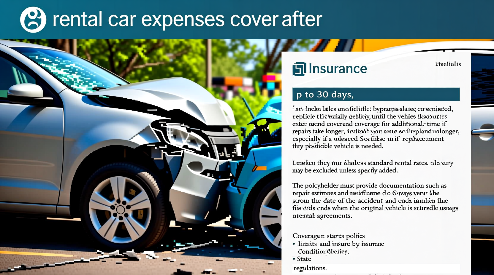 how long will insurance pay for rental car after accident
